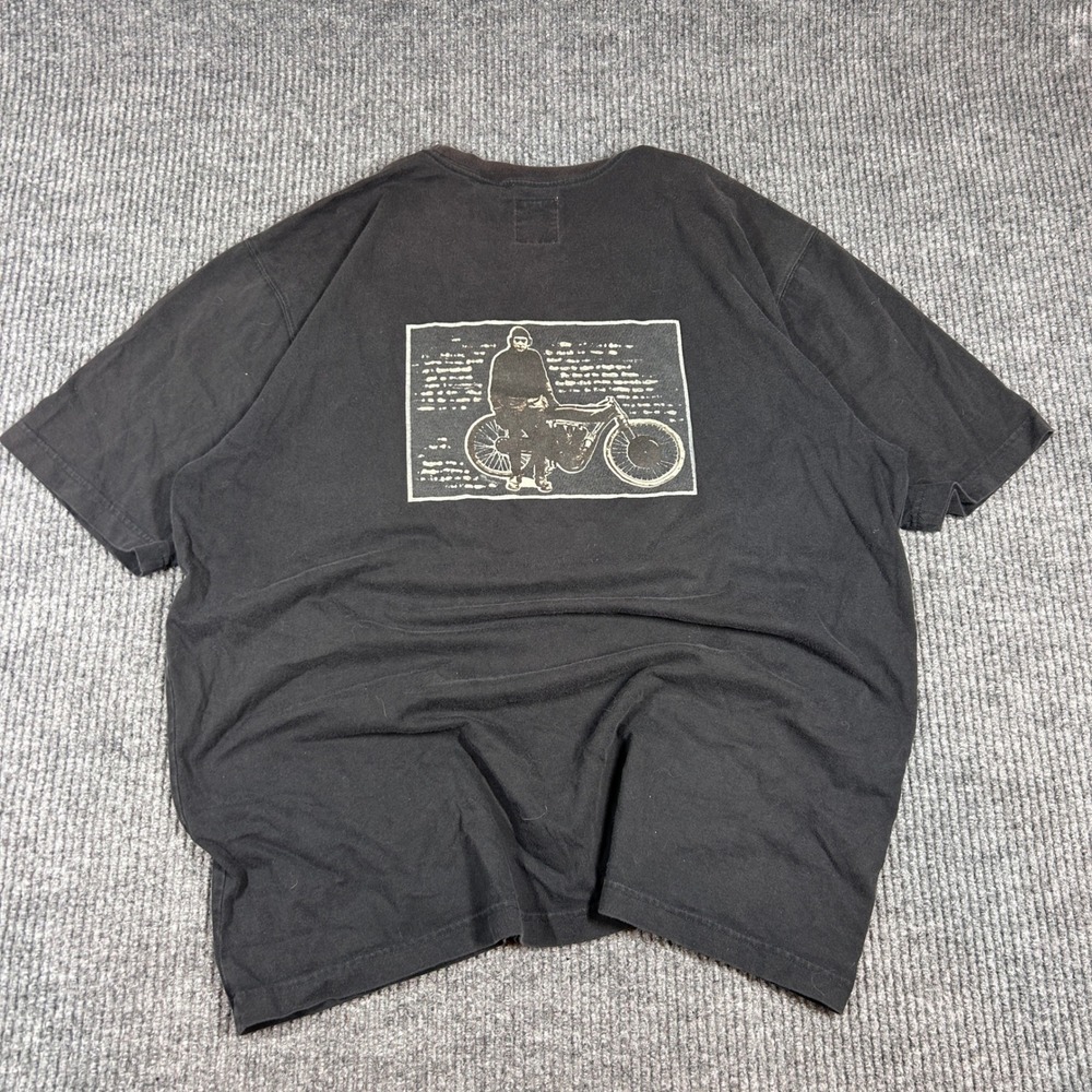 Vintage Roundtree & Yorke Shirt Men's L Black Motorcycle Made in USA‎ Cotton